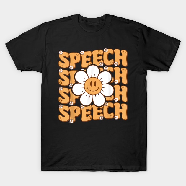 Retro Speech Therapy Speech Language Pathologist Therapist T-Shirt by Schied Tungu 